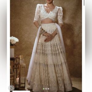 Elegant White Indian Lehenga